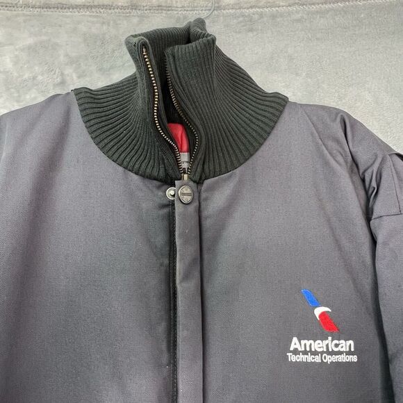 Steelguard American Airlines Work‎ Wear Hooded Winter Coveralls Mechanic Sz XL - Picture 6 of 16